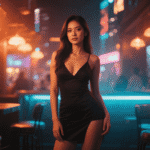 Woman in dress at KL nightlife spot. Location Scouting for outcall destination.