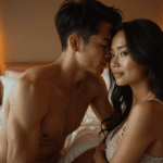 Couple embracing in a hotel room